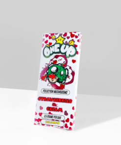 one up strawberries and cream mushroom bar